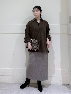 「リラックス」｜hitomiさん（レディース・160cm）の冬コーディネート