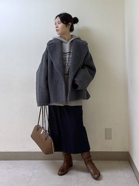 「アイテム（ピーコート）」を使った、hitomiさん（レディース・160cm・20代）の秋コーディネート
