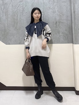 「BARNYARDSTORM（バンヤードストーム）のBARNYARDSTORM / ハイブリッドストレッチブーツ（ブーツ）」を使った、hitomiさん（レディース・160cm）の秋コーディネート