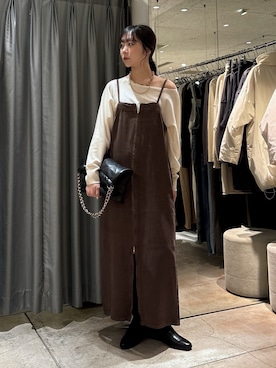 「ニット/セーター」｜「アイテム（アクセサリー）」を使った、sayakaさん（レディース・163cm）の冬コーディネート