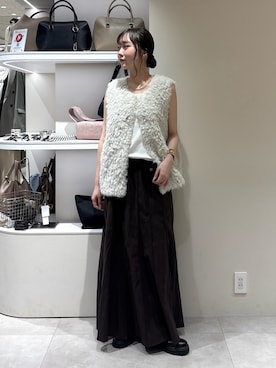 「DouDou（ドゥドゥ）のアイテム（スカート）」を使った、doudousayakaさん（レディース・163cm）の秋コーディネート