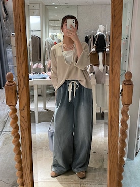 「アイテム（タンクトップ）」を使った、sayakaさん（レディース・163cm）の秋コーディネート
