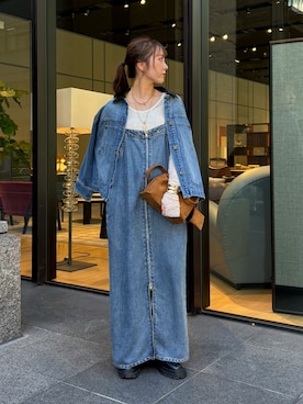 「アイテム（その他アウター）」を使った、sayakaさん（レディース・163cm）の秋コーディネート