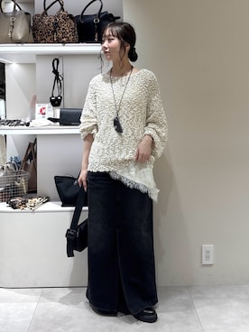 「DouDou（ドゥドゥ）のアイテム（バッグ）」を使った、doudousayakaさん（レディース・163cm）の秋コーディネート