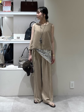 「DouDou（ドゥドゥ）のアイテム（パンツ）」を使った、doudousayakaさん（レディース・163cm）の夏コーディネート