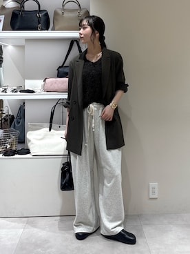「DouDou（ドゥドゥ）のアイテム（ニット/セーター）」を使った、doudousayakaさん（レディース・163cm）の秋コーディネート