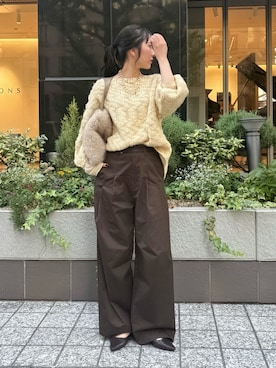 「アイテム（ベルト）」を使った、sayakaさん（レディース・163cm）の秋コーディネート