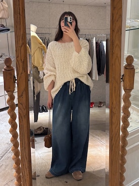 「アイテム（ネックレス）」を使った、sayakaさん（レディース・163cm）の秋コーディネート