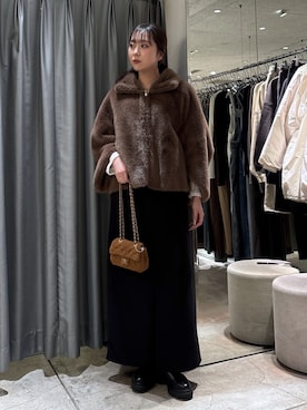 「アイテム（ネックレス）」を使った、sayakaさん（レディース・163cm）の秋コーディネート