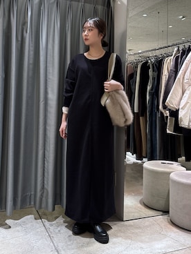 「アイテム（ネックレス）」を使った、sayakaさん（レディース・163cm）の秋コーディネート