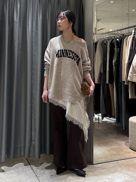 「アイテム（キャミソール）」を使った、sayakaさん（レディース・163cm）の冬コーディネート