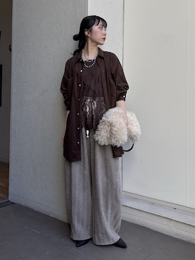 「アイテム（アクセサリー）」を使った、sayakaさん（レディース・163cm）の秋コーディネート