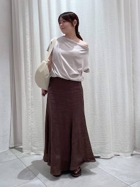 「BRIE LEON（ブリーレオン）のアイテム」を使った、かなさん（レディース・157cm）の夏コーディネート