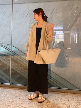 「CORSO ROMA，9（コルソローマ）の【CORSO ROMA 9】2バックルサンダル（サンダル）」を使った、かなさん（レディース・157cm・20代）の夏コーディネート