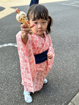 「アイテム（浴衣）」を使った、chigiripanchan3442さん（キッズ・90cm）の夏コーディネート