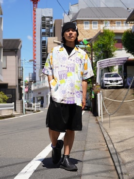「MANASTASH（マナスタッシュ）のアイテム（帽子）」を使った、yusuke061019さん（メンズ・173cm）の春コーディネート
