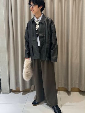 「アイテム（カバーオール）」を使った、TAKEOさん（メンズ・172cm）の秋コーディネート