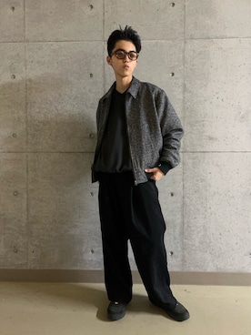 「アイテム（ブルゾン）」を使った、TAKEOさん（メンズ・172cm）の冬コーディネート