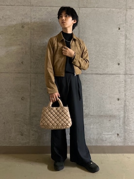 「アイテム（ハンドバッグ）」を使った、TAKEOさん（メンズ・172cm）の秋コーディネート