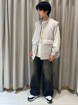 「アイテム（ダウンベスト）」を使った、TAKEOさん（メンズ・172cm）の秋コーディネート