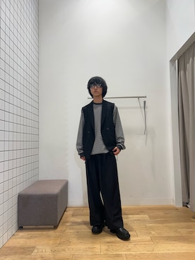 「アイテム（ベスト）」を使った、TAKEOさん（メンズ・172cm）の夏コーディネート