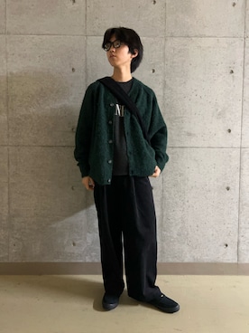 「SENSE OF PLACE by URBAN RESEARCH（センスオブプレイスバイアーバンリサーチ）のアイテム（カーディガン/ボレロ）」を使った、TAKEOさん（メンズ・172cm）の秋コーディネート