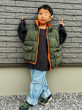 「アイテム（トップス）」を使った、yuyuyukiiiiさん（キッズ・80cm）の冬コーディネート