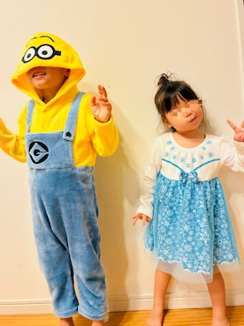 「アイテム（ワンピース/ドレス）」を使った、yuyuyukiiiiさん（キッズ・80cm）の秋コーディネート