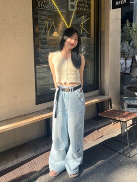 「Didot.showroom（ディドット ショールーム）の超軽量！EVA素材クッションサンダル / マルチサイズ展開（サンダル）」を使った、chikazeさん（レディース・166cm）の夏コーディネート