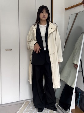 「アイテム（モッズコート）」を使った、chikazeさん（レディース・166cm）の秋コーディネート