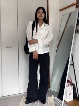 「MOUSSY（マウジー）のアイテム（シャツ/ブラウス）」を使った、chikazeさん（レディース・166cm）の秋コーディネート