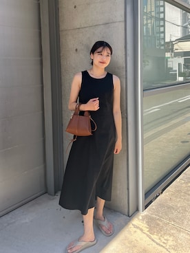 「Didot.showroom（ディドット ショールーム）の超軽量！EVA素材クッションサンダル / マルチサイズ展開（サンダル）」を使った、chikazeさん（レディース・166cm）の夏コーディネート