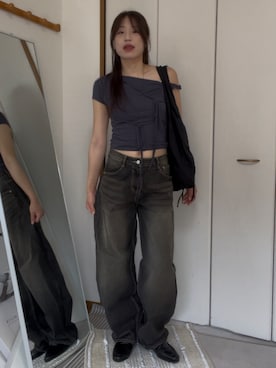 「by muni:r（バイ ムニール）のアイテム」を使った、chikazeさん（レディース・166cm）の夏コーディネート