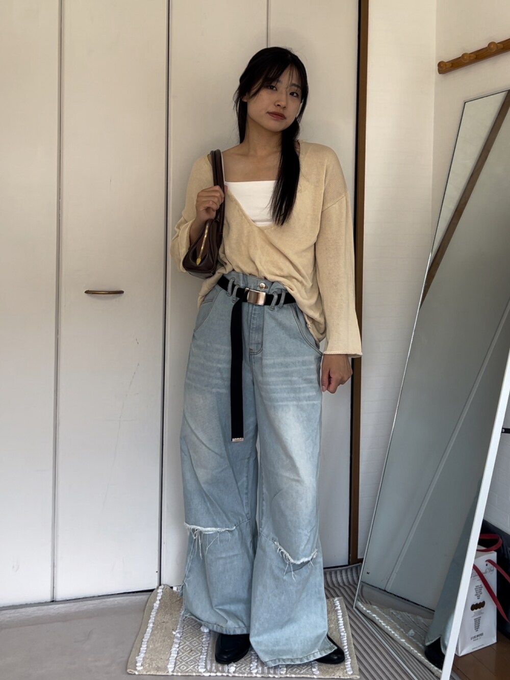 パンツ Knuth Marf ripped buggy denim pants ripped buggy denim pants/2color | KNUTH MARF