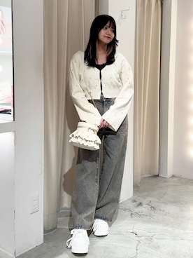 「韓国コーデ」｜「アイテム（キャミソール）」を使った、はのさん（レディース・153cm）の秋コーディネート