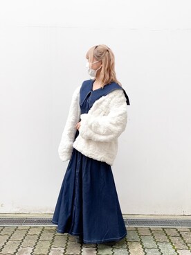 「nice claup」｜「アイテム（その他アウター）」を使った、はのさん（レディース・152cm）の夏コーディネート