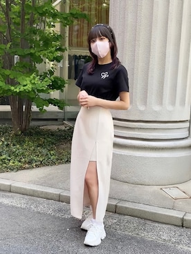 「厚底スニーカー」｜はのさん（レディース・153cm）の春コーディネート