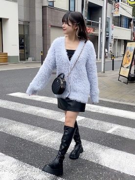「フェザー」｜「アイテム（キャミソール）」を使った、はのさん（レディース・153cm）の秋コーディネート