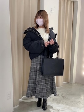 「キレイめコーデ」｜「アイテム（ブーツ）」を使った、はのさん（レディース・152cm）の冬コーディネート