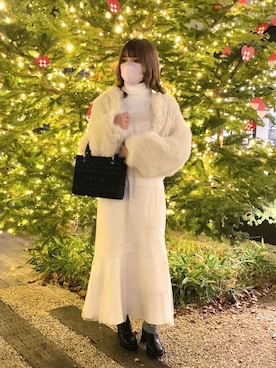 「152cm」｜「アイテム（その他アウター）」を使った、はのさん（レディース・152cm）の冬コーディネート