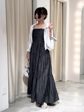 「nice claup」｜「アイテム（ブルゾン）」を使った、はのさん（レディース・153cm）の夏コーディネート