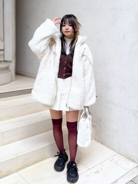 「nice claup」｜「アイテム（ジャケット/アウター）」を使った、はのさん（レディース・153cm）の秋コーディネート