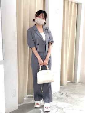 「one after another NICE CLAUP（ワンアフターアナザーナイスクラップ）のアイテム（その他シューズ）」を使った、はのさん（レディース・153cm）の夏コーディネート