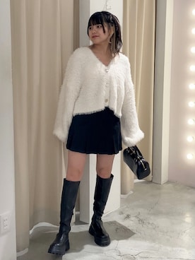 「one after another NICE CLAUP（ワンアフターアナザーナイスクラップ）のアイテム（デニムスカート）」を使った、はのさん（レディース・153cm）の秋コーディネート