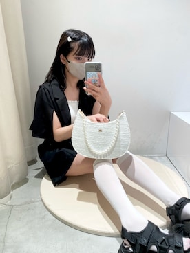 「スポサン」｜「アイテム（ジャケット/アウター）」を使った、はのさん（レディース・153cm）の春コーディネート