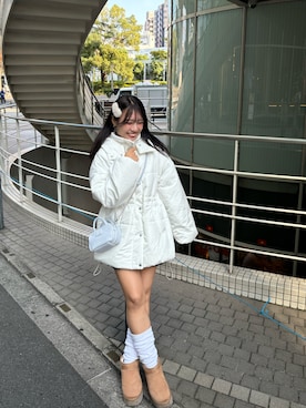 「アイテム（ダウンジャケット/コート）」を使った、かのん【155cm 骨格ナチュラル】さん（レディース・154cm・20代）の秋コーディネート