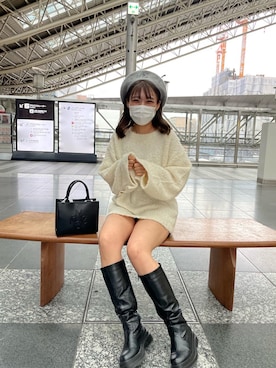 「one after another NICE CLAUP（ワンアフターアナザーナイスクラップ）のアイテム（ハンチング/ベレー帽）」を使った、かのん【155cm 骨格ナチュラル】さん（レディース・155cm）の秋コーディネート
