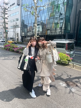 かのん【154cm 骨格ストレート】さん(レディース・155cm)の春コーディネート