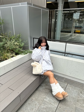 「アイテム（ダウンジャケット/コート）」を使った、かのん【155cm 骨格ナチュラル】さん（レディース・154cm・20代）の秋コーディネート