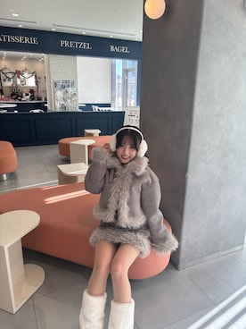 かのん【154cm 骨格ストレート】さん（レディース・154cm）の冬コーディネート